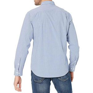 Chemise Classique Décontractée à Manches Longues pour Homme 100% Coton Respirant Sergé Tenue de Bureau Professionnelle Fournisseur OEM en Gros - Product Image 2