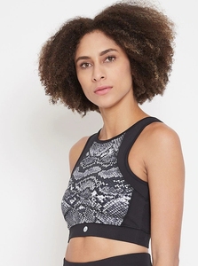 Sujetador Deportivo con Estampado de Serpiente para Mujer, Negro y Gris, Sin Costuras, Top Deportivo, Ropa Deportiva, Ropa de Gimnasio, Fitness, Yoga, Running, Entrenamiento - Product Image 3