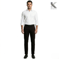 Pantalon chino pour homme, coupe slim, fermeture à boutons, taille mi-haute, décontracté, business, coton extensible, OEM ODM