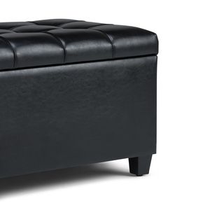 Panca contenitore Midnight Black Sienna: Sgabelli e pouf eleganti - Product Image 2