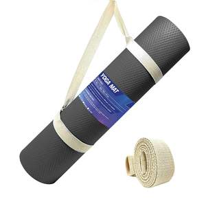 Esterilla de Yoga con Correa de Transporte, Antideslizante, Ecológica y Duradera, Ligera, para Yoga, Pilates, Fitness, Hombres y Mujeres - Product Image 1