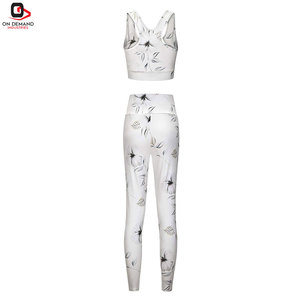 Ensemble de yoga taille haute pour femme : Leggings ajustés et soutien-gorge de sport assorti – Confort et extensibilité pour la gym et le yoga - Product Image 5