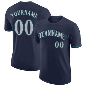 T-shirt de performance unisexe antibactérien à séchage rapide en polyester 100% gris-vert marine, fabrication directe en gros pour l'industrie - Product Image 1