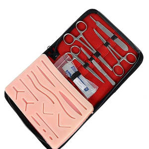 Kit complet de suture orthopédique pour étudiants en médecine vétérinaire, incluant un coussin en silicone réaliste et un manuel pour les hôpitaux - Product Image 1