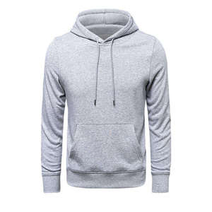 เสื้อฮู้ดดี้ผ้าฝ้ายแท้ 100% คุณภาพสูง แบบเรียบ สีดำ สำหรับผู้ชาย ออกกำลังกาย เล่นกอล์ฟ รับผลิตตามสั่งขายส่ง - Product Image 1