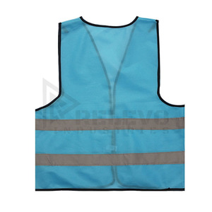 Chaleco de Seguridad Reflectante Personalizado de Alta Calidad, Azul, Poliéster, Unisex, Transpirable, Ligero, Ropa de Trabajo, Certificado CE/UE - Product Image 1