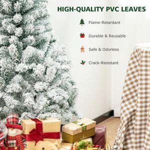 Albero di Natale innevato premium di 1,37 metri preilluminato con 150 luci - Product Image 5