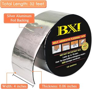 Self Adhesive Waterproof Membrane Tape 100M Rectangle High Sticky For Roof <b>Window</b> Door Pipe Pool Deck Repair - Product Image 3
