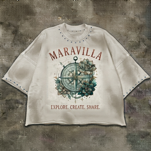 เสื้อยืดโอเวอร์ไซส์ลายกราฟิกวินเทจ ผ้าคอตตอนหนานุ่ม สไตล์เรโทร สตรีทแวร์ ทรงบ็อกซี่ ตกแต่งด้วยหมุดโลหะ - Product Image 2