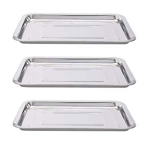 Bandeja médica de acero dental de calidad premium, bandeja cuadrada para herramientas, bandeja para instrumentos, bandeja para operaciones, placa para tratamiento quirúrgico - Product Image 1