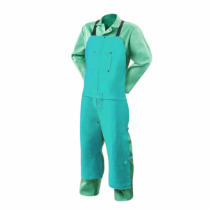 Best Performance Cowhide Split Leather CE Certified Welding Pant Industrial Safety <b>Fire</b> Resistant Oil Resistant Adjustable Waist - Product Image 4
