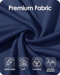 Haut de bain pour homme bleu marine à manches longues, 100 % polyester, séchage rapide, teinture unie, taille adulte - Product Image 4