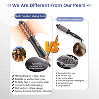 Sèche-cheveux brosse multifonctionnel avancé à haute vitesse, boucleur à flux d'air, sans dommages thermiques, styler ionique pour des cheveux brillants et lisses, idéal pour l'extérieur