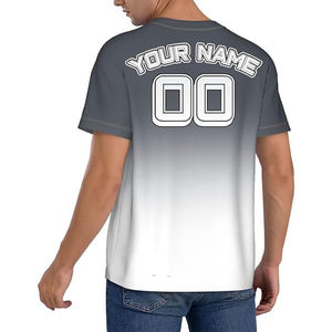 Camiseta de Béisbol Personalizada de Alta Calidad - Nuevo Diseño 100% Algodón Orgánico, Impresión Serigráfica, Secado Rápido, Transpirable, Cuello en V, para Equipo - Product Image 5