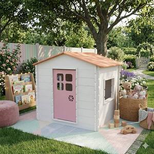 Casa de Juguete de Madera, Material Duradero y Seguro, Bordes Lisos, Estilo Casual Americano, Madera Contrachapada de Pino, para Niños de 5 a 7 Años, Unisex, Hao Hung Long an TVRB30 - Product Image 1