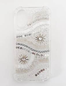 เคสโทรศัพท์ใสลายดอกไม้สตรอว์เบอร์รีเลมอนประดับลูกปัดแก้ว TPU  งานแฮนด์เมด ป้องกันด้านหลังโทรศัพท์มือถือ - Product Image 3