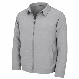 <b>Men's</b> <b>Black</b> Casual Jacket Full Zip Lightweight <b>Windbreaker</b> Coat with Side Pockets for Spring Fall Outdoor Travel Work Daily Wear - Product Image 1
