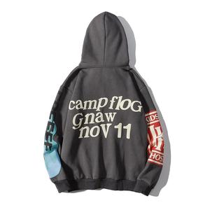 เสื้อฮู้ดดี้พิมพ์ลายพองๆ สไตล์ Y2K แฟชั่นสตรีทแวร์สำหรับผู้ชาย ผลิตตามสั่ง สไตล์ฮิปฮอปวินเทจ แบบมีเชือกผูก สไตล์เกาหลี - Product Image 2