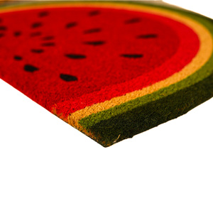 Tapis de porte en fibre de coco imprimé MelonBloom Premium avec support en PVC |   Tapis d'entrée décoratif en forme de pastèque - Product Image 2