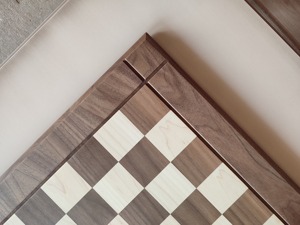 High Quality Walnut Chess Checkers Children's Solid Wood <b>Folding</b> Chess Box Handmade Wooden Chessboard Square Checkerboard - Product Image 4