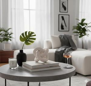 Décorations d'intérieur modernes en bois sculptées à la main, chaîne à 5 maillons en bois - Product Image 4