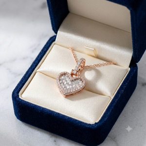 Collar con Colgante de Corazón Minimalista de Plata de Ley 925, Diamante Cultivado en Laboratorio, Joyería Unisex, Amuletos para San Valentín y Bodas - Product Image 5