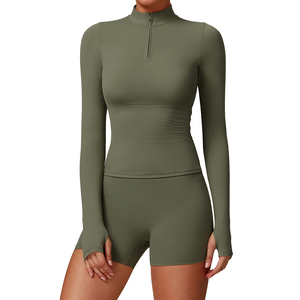 Camiseta Deportiva de Compresión de Manga Larga para Hombre, Cortavientos, Otoñal, Suave, Cómoda, Ligera, de Secado Rápido, con Cierre Frontal sin Costuras - Product Image 2