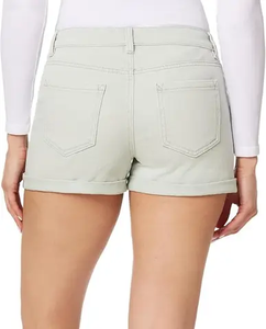 Nouveaux shorts en jean unisexe élégants 100 % coton taille mi-haute écologiques unis décontractés tendance streetwear été - Product Image 2
