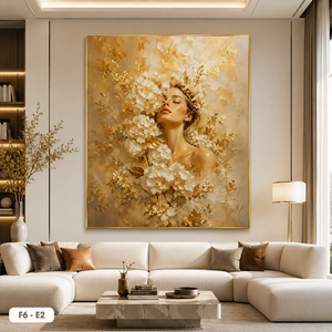 Peinture murale florale de haute qualité pour femme, décoration intérieure, design personnalisé, fabriqué au Vietnam, marque HALO - Product Image 4