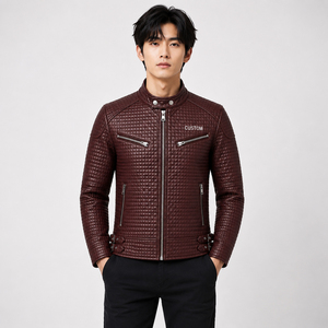 Solid Color Casual Wear Men Leather <b>Jacket</b> Streetwear New Fashion Comfortable Men Leather <b>Jacket</b> Slim Fit <b>Biker</b> <b>Jacket</b> - Product Image 5