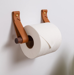 Portarrollos de Papel Higiénico de Metal y Madera, Soporte de Pared con Forma de Manija de Puerta, Artesanía de la Mejor Calidad - Product Image 5