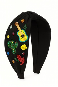 Export Quality <b>Beaded</b> Girl <b>Headband</b> Colorful Embroidered Cartoon Knot Hairband for Women & Kids Multicolor Embellishments 2026 - Product Image 5