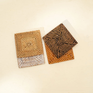 Posavasos de Ratán Estilo Boho para Tazas de Té y Café, Posavasos de Ratán de Alta Calidad en Oferta - Product Image 4