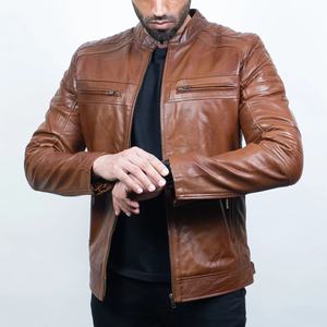 Veste en cuir véritable de haute qualité – Vêtements d'extérieur tendance pour hommes et femmes, style motard et décontracté, cuir premium souple - Product Image 6