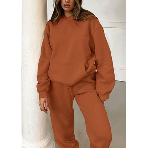 <b>Ladies</b> Loose Fit Hoodie And Sweatpants Tracksuit Set Full Sleeve Casual <b>Jogging</b> Training Wear Autumn Winter Leisurewear - Product Image 4