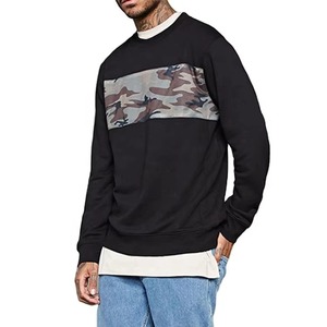 Sweat-shirts décontractés pour hommes de haute qualité, 100% coton, avec broderie appliquée, impression numérique et design patchwork - Product Image 1