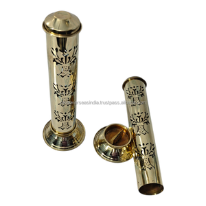 Torre de Incienso de Latón con Diseño de Árbol Tallado, Ecológica, Duradera, Hecha a Mano, para Aromaterapia, Meditación, Decoración del Hogar, Soporte para Quemador de Templo - Product Image 1