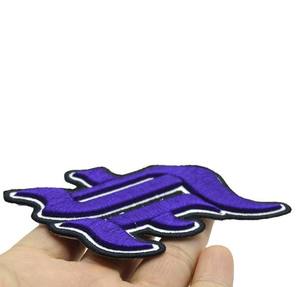 Custom fashion embroidered patch <b>iron</b> <b>on</b> sew <b>on</b> logo <b>badge</b> for clothing apparel hats bags jackets hoodies uniforms woven design - Product Image 4