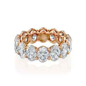 Bague d'éternité ovale en diamant cultivé en laboratoire Norentia, certifiée IGI - Product Image 5