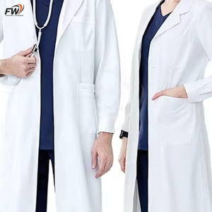 Latest Design Customizable High Quality Woven Cotton/polyester Men's Medical Lab Coat Hospital Use Uniforms Needle Detection - Product Image 5