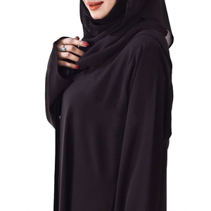 Vestido Abaya Musulmán Tradicional Modesto para Adultos, Cuello Alto, Manga Larga, Dobladillo Acampanado, Largo MAXI, Satén Sin Costuras, Ligero y Transpirable - Product Image 3