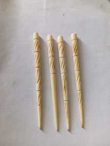 Palillos para el Cabello de Hueso Natural Tallados a Mano, Accesorios para el Cabello de Estilo Vintage, Ecológicos y Sostenibles para Mujeres y Niñas - Product Image 2
