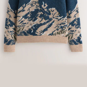 Pull en maille à col rond pour homme, coupe ajustée moderne, manches longues, tissu extensible doux, coupe confortable pour un usage décontracté ou professionnel - Product Image 5