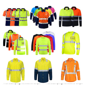 Vêtements de travail en coton jaune pour hommes Econex Sports, haute visibilité, réfléchissants, respirants, certifiés CE, avec rayures et poches - Product Image 4