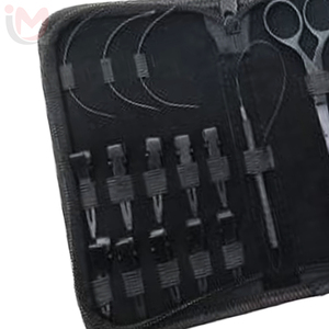Kit de Herramientas para Extensiones de Cabello de Acero Inoxidable NEGRO, Alicates, Anillos Micro, Agujas de Bucle, Clips de Fijación Fuerte - Product Image 3