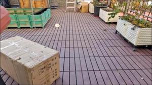 PP Interlocking Deck Tiles <b>Plastic</b> Waterproof Flooring for Garden Poolside Bathroom Gray - Product Image 5