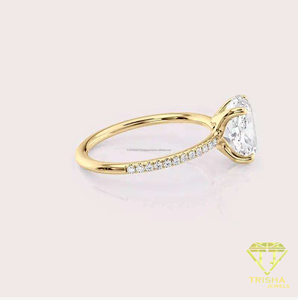 Anillo de Compromiso de Moissanita con Diseño Único para Colección de Joyería Clásica, Ceremonia de Compromiso y Ocasiones Románticas en Venta - Product Image 6