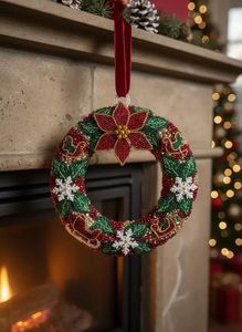 Beaded Modern Handmade Full Color High Quality Christmas Tree Ornament Holiday Tree Decor - Product Image 2