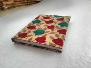 Hard Cover Silk Fabric Covered Loose-Leaf 120 Sheets Handmade Floral Print Journal <b>Notebook</b> <b>Diary</b> Sketchbook Gift Stationery - Product Image 1