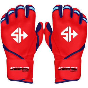Gants de frappe de baseball Matériau en cuir véritable Entièrement personnalisé Logo Couleur Fabriqué en usine Tarifs gérables Gants de haute qualité - Product Image 1